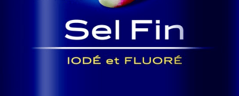 Emballage de sel fin iodé et fluoré